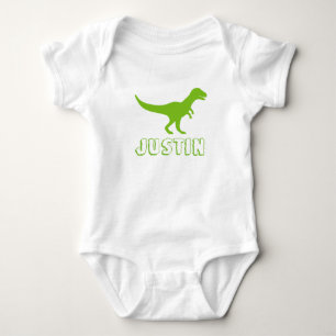 Dinosaur baby clothes personalized with kids name bodysuit