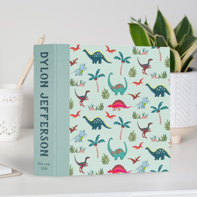 Dinosaur baby first year blue album binder (Creator Uploaded)