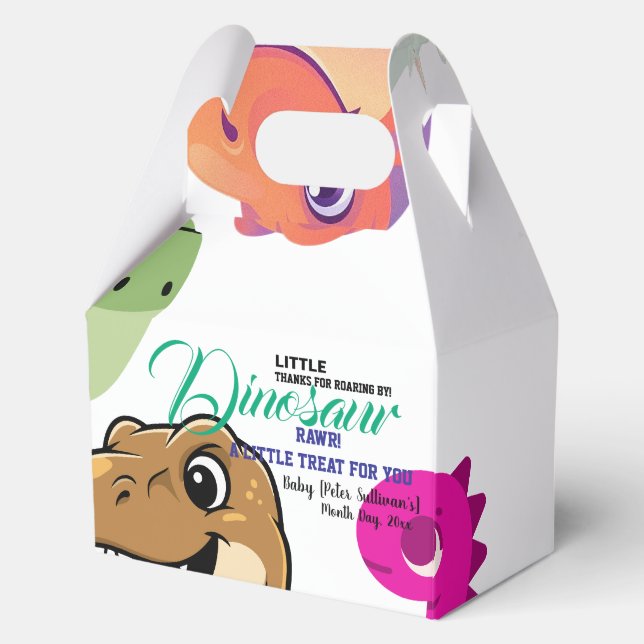 Dinosaur Baby Shower  Favor Box (Front)