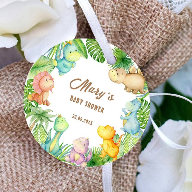 Dinosaur Baby Shower Favour Tags (Creator Uploaded)