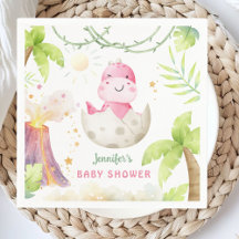 Dinosaur Baby Shower Girl Dino Paper