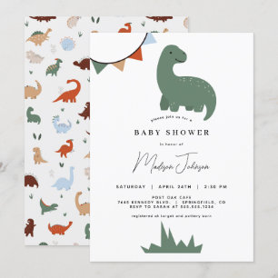 Dinosaur Baby Shower Invitation