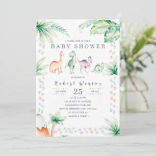 Dinosaur Baby Shower Invitation