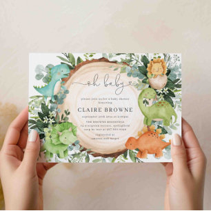 Dinosaur Baby Shower Invitation