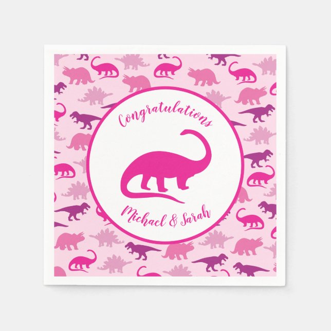 Dinosaur Baby Shower Napkin (Front)