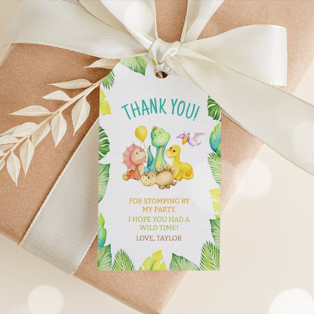 Dinosaur Baby shower Party Favoriser les étiquette (baby-dinosaur-baby-shower-tag)