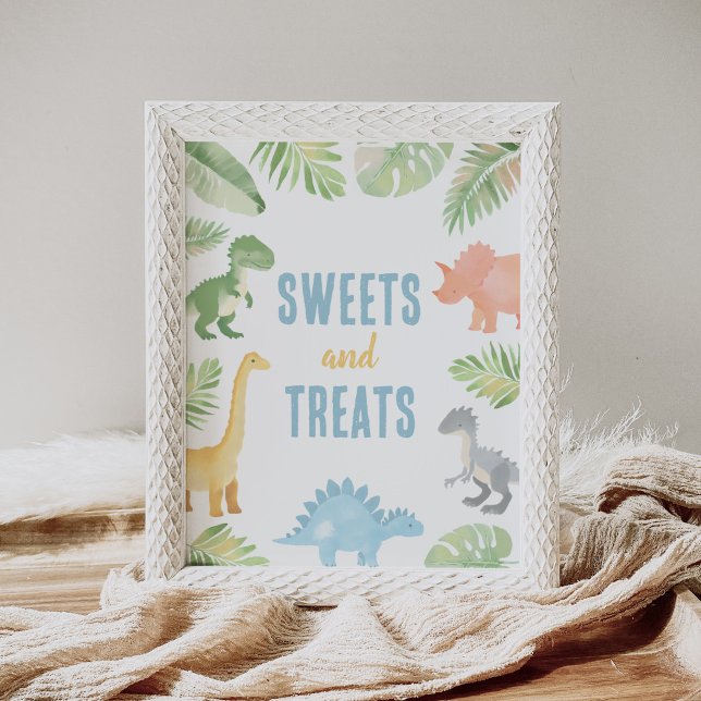 Dinosaur Baby Shower Sweets and Treats Sign (Creator Uploaded)