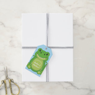 Dinosaur Baby Shower T-Rex Gift Tags