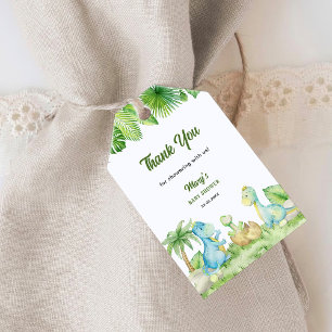 Dinosaur Baby Shower Thank You Gift Tags