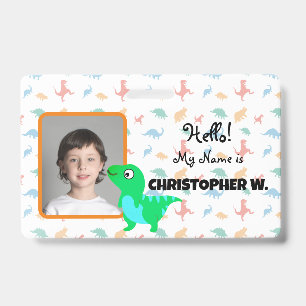 Dinosaur Baby T-Rex Kids Badges