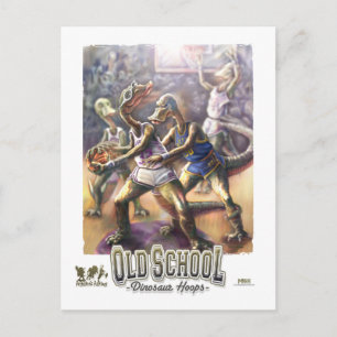 Dinosaur Basketball Postcard