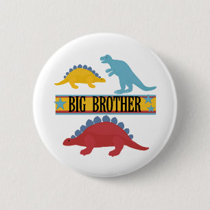Dinosaur Big Brother 2 Inch Round Button