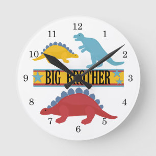 Dinosaur Big Brother Round Clock