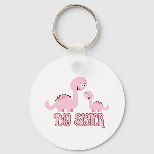 Dinosaur Big Sister Keychain (Front)
