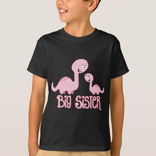 Dinosaur Big Sister T-Shirt (Front)