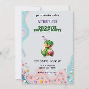 Dinosaur Birthday Bash Personalized Invitation