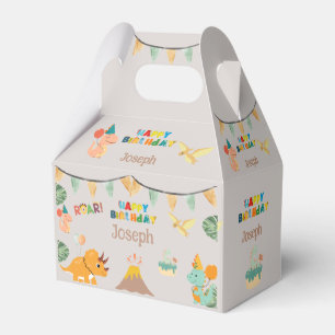 Dinosaur Birthday Boxe – Custom Name  Favor Box