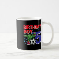 Dinosaur Birthday Boy 5 Year Old Dino Soccer Birth