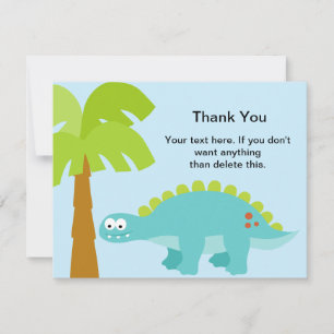 Dinosaur Birthday Boy Thank You Card
