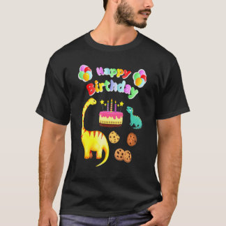 Dinosaur Birthday Cake And Cookies T-Shirt