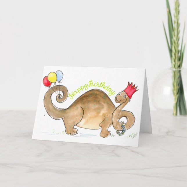Dinosaur Birthday Card (Front)