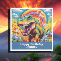 dinosaur birthday colourful cute
