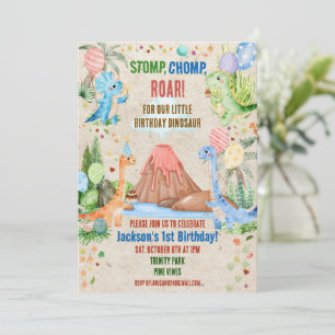 Dinosaur Birthday Dino Party Animal Invitation
