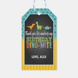 Dinosaur Birthday Favour Tag