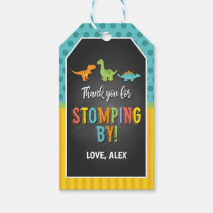Dinosaur Birthday Favour Tag - Stomping By