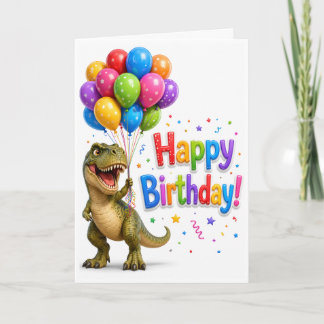 dinosaur birthday greeting card