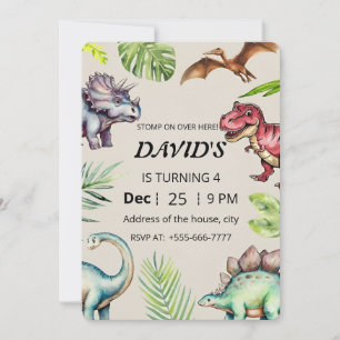 Dinosaur Birthday Invitation