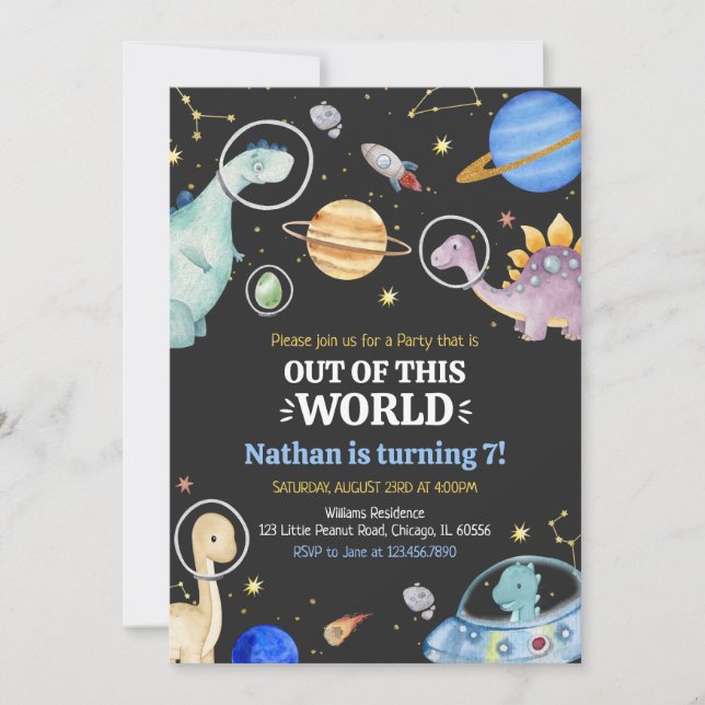 Dinosaur Birthday Invitation (Front)