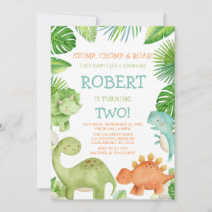 Dinosaur Birthday Invitation