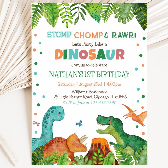  Dinosaur Birthday Invitation (Creator Uploaded)