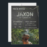 Dinosaur Birthday Invitation<br><div class="desc">RAWRRR! Invite all of your friends to an exciting Dino-themed birthday party with these invitations. All event details are customizable, just click on the blue personalize button to the right of the image and input your own event information.</div>