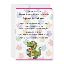Dinosaur Birthday Invitation Card