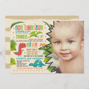 Dinosaur Birthday Invitation Dinosaur T-Rex Party
