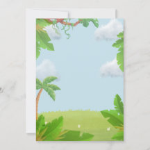 Dinosaur Birthday Invitation for Second Birthday