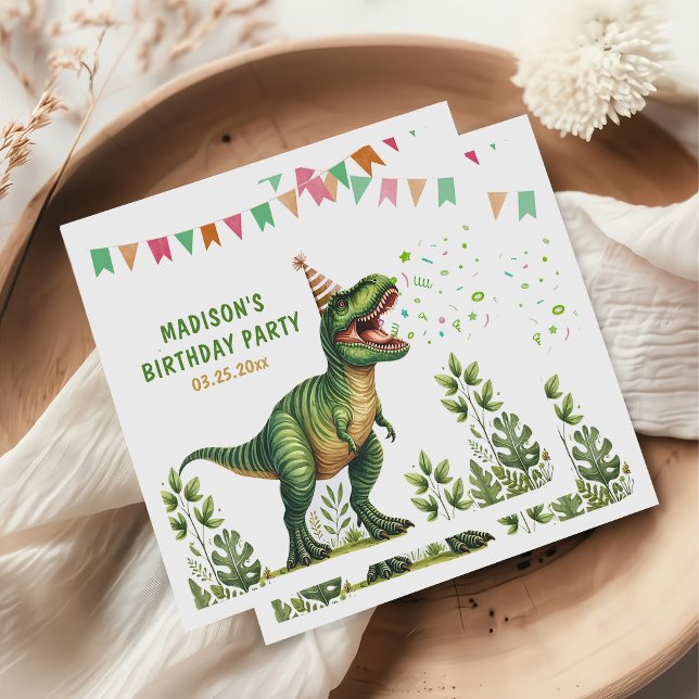 Dinosaur Birthday Napkin (Creator Uploaded)
