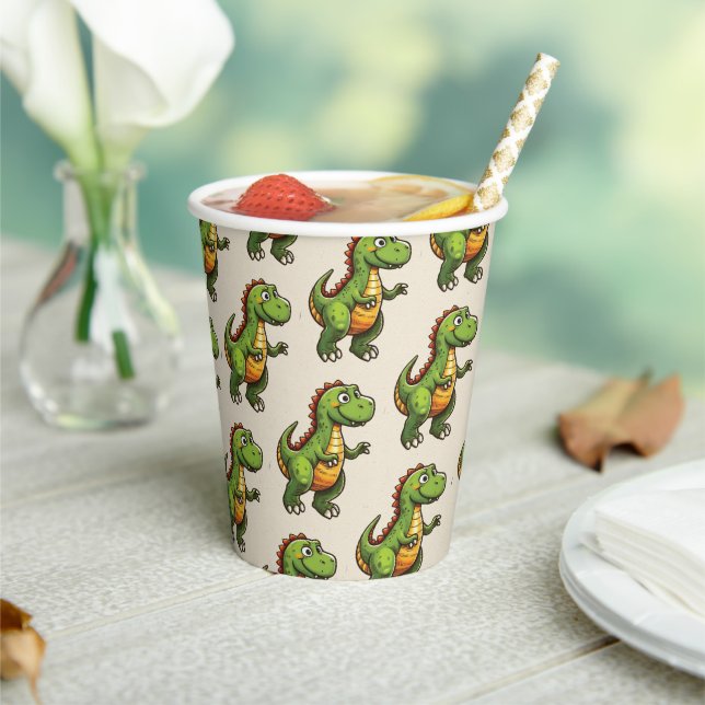 Dinosaur Birthday Paper Cups (Insitu)