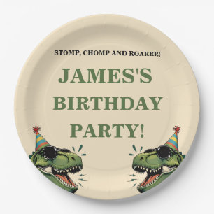 Dinosaur Birthday Paper Plate Kids Party