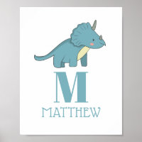 Dinosaur Birthday Party | Blue Triceratops Dino