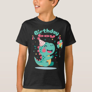 Dinosaur Birthday Party Boys T-Shirt   Dino Shirt