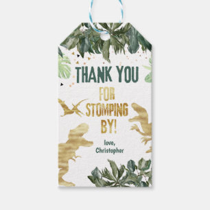 Dinosaur Birthday Party favor Gift tags
