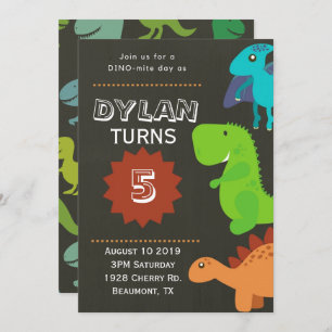 Dinosaur Birthday Party Invitation