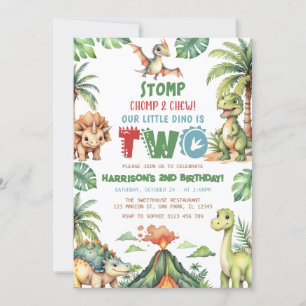 Dinosaur Birthday Party Invitation
