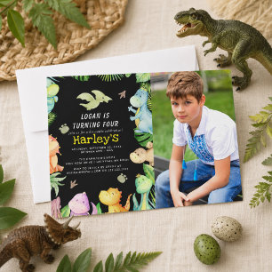 Dinosaur Birthday Party  Invitation