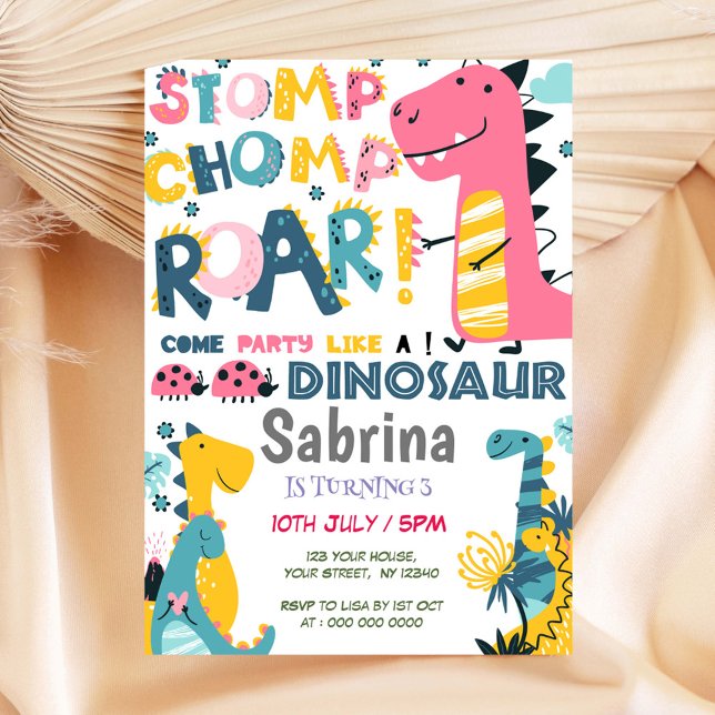 Dinosaur Birthday Party Invitation (Creator Uploaded)