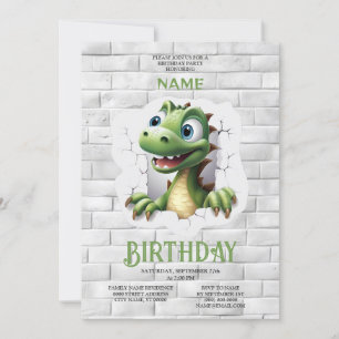 Dinosaur Birthday Party Invitation