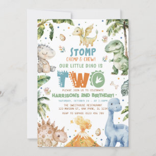 Dinosaur Birthday Party Invitation